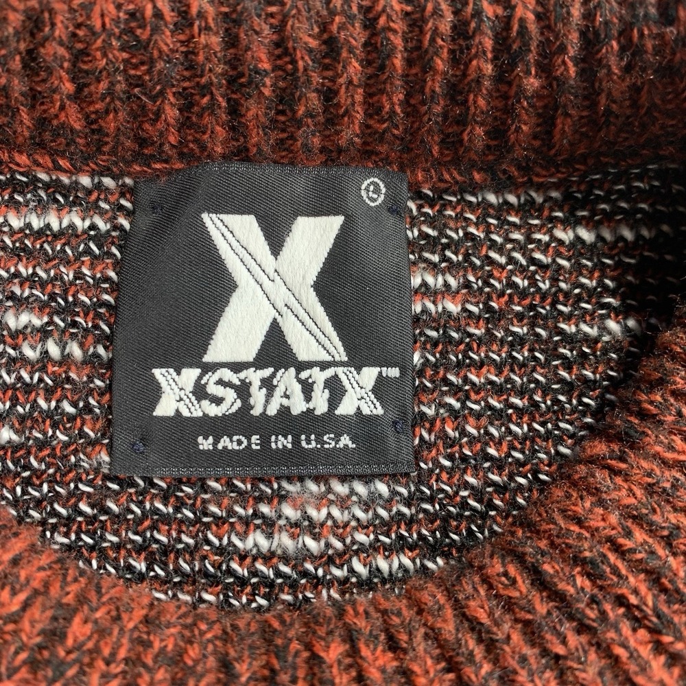 XSTATX Vtg Southwest Aztec Knit Sweater Made USA Mens M/L Grandpa - Picture 3 of 6